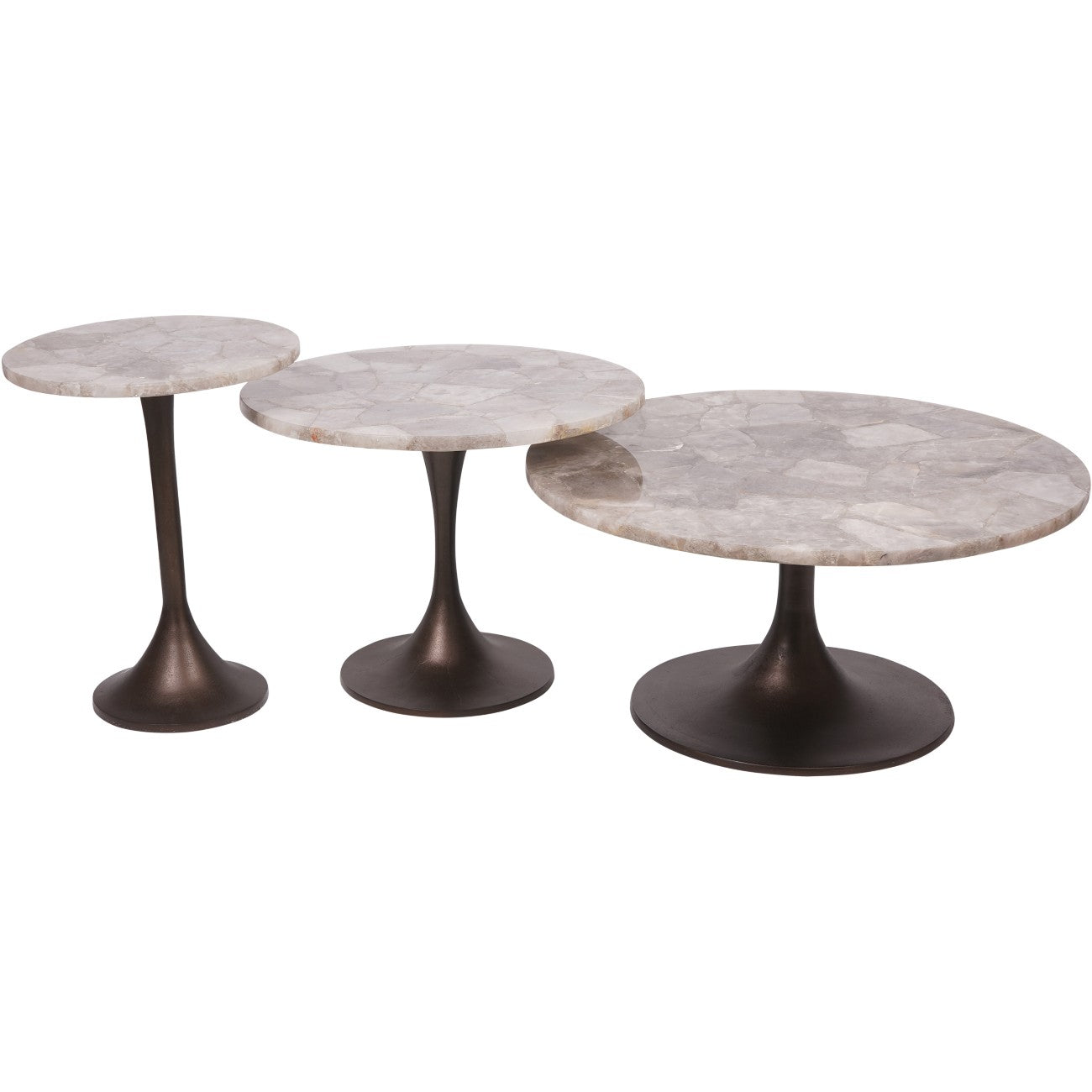Bosworth Smokey Quartz Round Side Table | Large